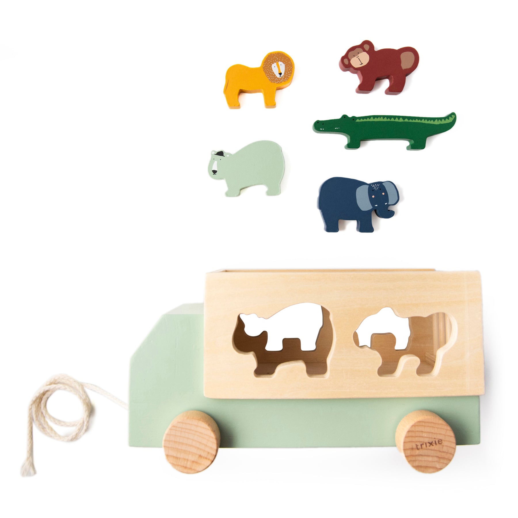 Holzspielzeug Laster zum Ziehen mit Tieren FSC©  - Trixie